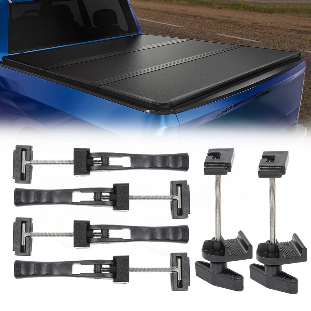 G-PLUS Universal Rear/Front Clamp Cover Hard Canopy Replacement Parts Compatible with Ford/Chevrolet/Toyota/Nissan/Jeep/RAM and so on Hard Tri-Fold Tonneau Cover TSHP01