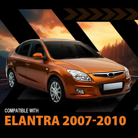 G-PLUS Front Inner Fender Liner Set Compatible with Hyundai Elantra 2007 2008 2009 2010 868112H000, 868112H010, 868122H000, 868122H010, HY1250112, HY1251112 Black