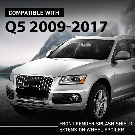 G-PLUS Pair Front Fender Splash Shield, Compatible with Audi Q5 2009-2017, Extension Wheel Spoile, Left Driver & Right Passenger Side 2PCS, 8R0853887, 8R0853888
