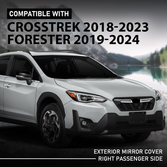 G-PLUS Exterior Mirror Cover Passenger Side Compatible with Subaru Crosstrek 2018-2023,Fit Subaru Forester 2019-2024 91059FL020
