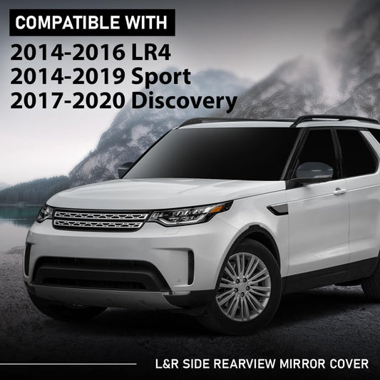 G-PLUS Rearview Mirror Cover Left and Right Side Compatible with Range Rover 2013-2019,Fit Discovery 2017-2020 Black