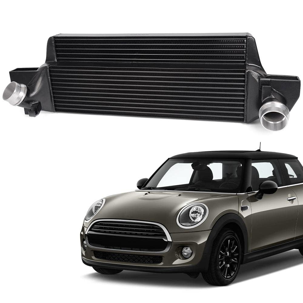 G-PLUS Performance Aluminum Front Mount Intercooler Kit, Compatible with BMW F54 F55 F56 F57 2014 Up Black #200001076