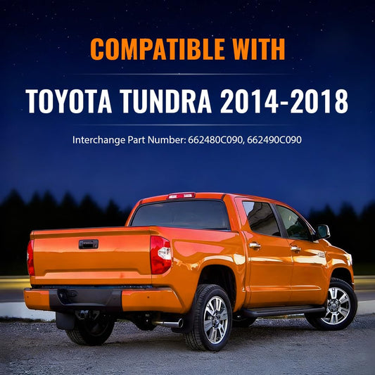G-PLUS Tailgate Molding Protector 2PCS for Toyota Tundra 2014-2018 6.5FT Bed Front View