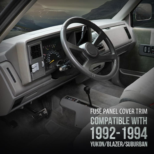 G-PLUS Dash Fuse Panel Cover Compatible with Chevy & GMC Truck 1988-1994/Fit Chevy Blazer GMC Yukon 1992-1994/Fit GMC Yukon Suburban 1992-1994 Gray