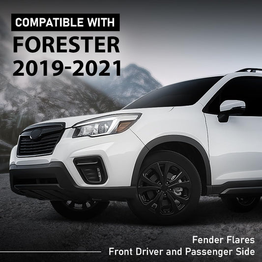 G-PLUS Front Fender Flares 2PCS Compatible with Subaru Forester 2019 2020 2021 Left & Right Wheel Arch Molding SU1291102, SU1290102