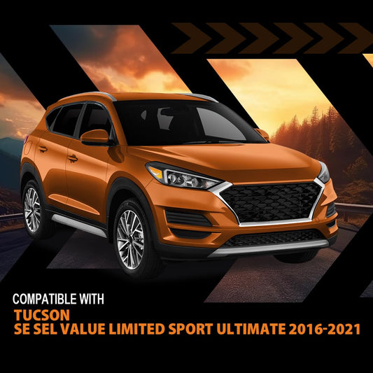 G-PLUS Out-Channel Window Vent Visor Deflectors Tape-On Side Rain Guards Compatible with Hyundai Tucson SE SEL Value Limited Sport Ultimate 2016-2021 4PCS Smoky