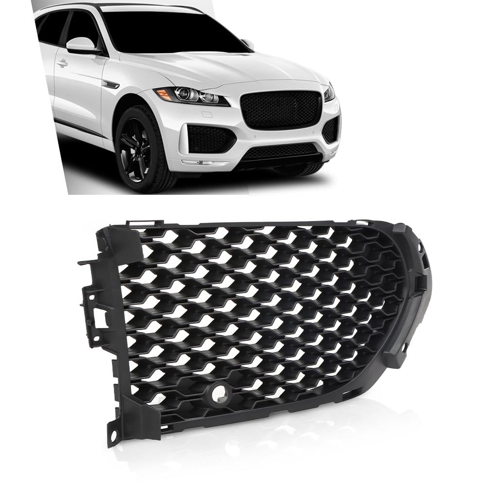 G-PLUS Fog Light Covers Front Passenger Right Side Compatible with Jaguar F-Pace First Edition 2017,Fit Jaguar F-Pace (submodel: R-Sport, S) 2017-2020,Fit for Models with Open Side Mesh