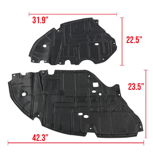 G-PLUS Left & Right Side Engine Splash Shield Compatible with 2013-2015 Lexus ES350 ES300h Set of 2 5144133160, 5144233160