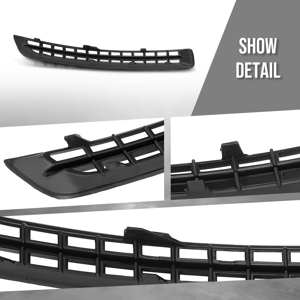 G-PLUS Front Left Bumper Grille Compatible with Volvo XC90 V8 2007-2011 / V8 Sport 2007-2008 Fit 3.2 R-Design 2012-2014 / Sport 2008 / Volvo XC90 2007-2014 30678953, VO1038107 Black