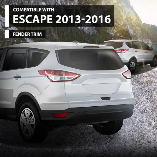 G-PLUS Rear Left Fender Trim, Compatible with Ford Escape SEL 2013/ Escape (submodel: S, SE, Titanium) 2013-2016, Driver Side, CJ5Z78290A61AA, FO1790116