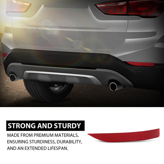 G-PLUS Rear Right Bumper Reflector, Compatible with BMW X1 sDrive28i, xDrive28i 2.0L L4 - Gas 2017-2019/ X1 xDrive28i 2.0L L4 - Gas 2016, Passenger Side, 61617355548