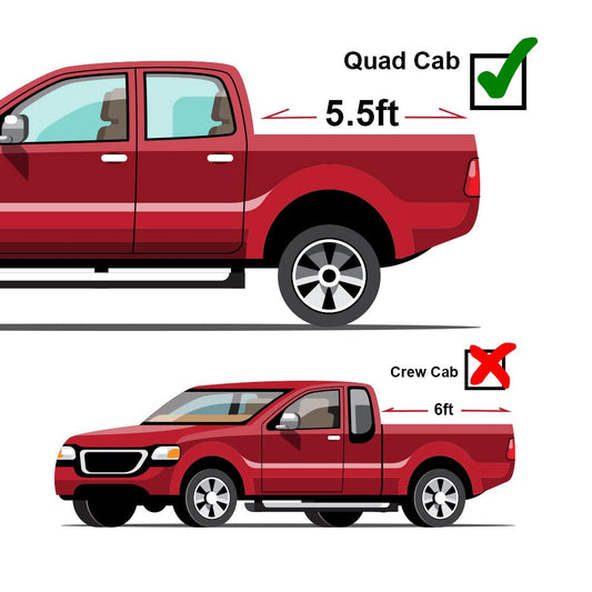 G-PLUS T3 Tri-Fold Hard Lock 5.5Ft Truck Tonneau Cover Compatible with 2015-2021 Ford F150 | 5'5" Extra Short Bed Fleetside Bed