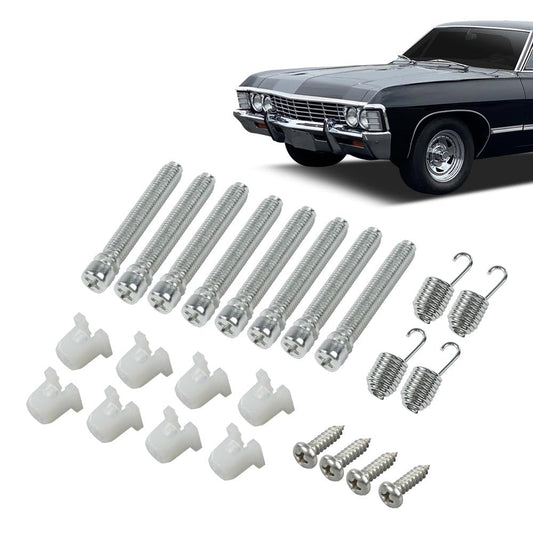 G-PLUS Headlight Adjusters Kit 1-1/2” Screws Springs 8PCS Compatible with Chevy Impala, Biscayne & Belair 1962-1967 Headlight Adjustment Tool