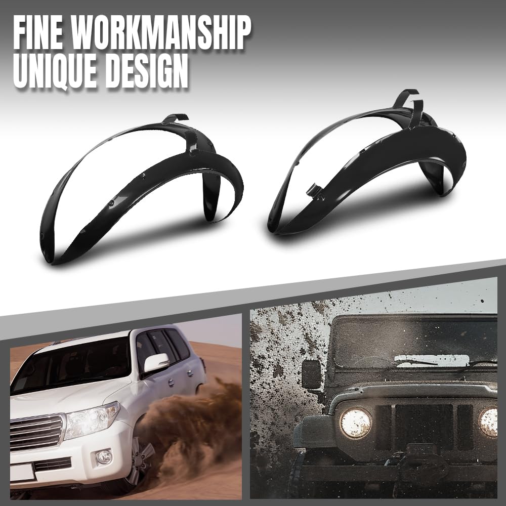 G-PLUS Fender Flares Compatible with Chevy Corvette C3 1968 1969 1970 1971 1972 1973 1974 1975 1976 1977 1978 1979 Black
