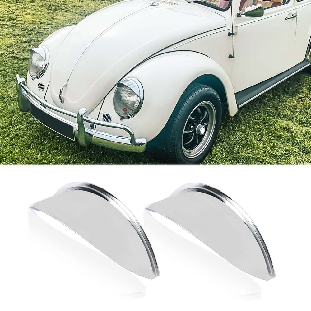 G-PLUS Headlight Headlamp Visors Pair 7" Heavy Duty Chrome Shields Trim Caps