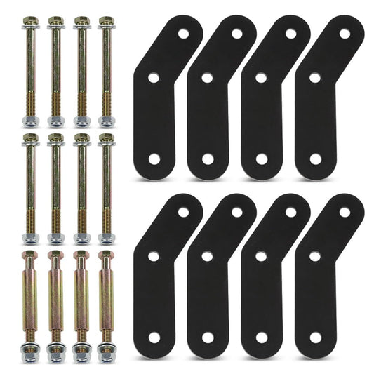 G-PLUS Front and Rear 2" Shackle Relocation Lift Kit Compatible with Jeep Wrangler YJ 1987-1995 Front & Rear 2" Buckle Lift Kit