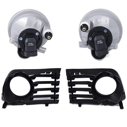 G-PLUS Bumper Fog Lights Assembly Compatible with 2004-2009 Toyota Prius Clear Driving Fog Lamps Kit with Bezel Switch Bulbs