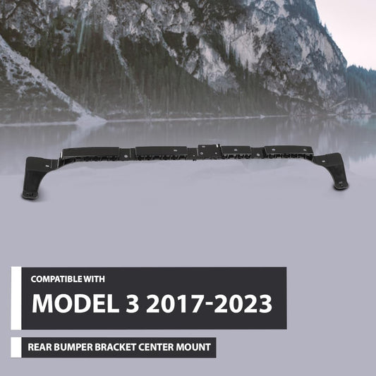 G-PLUS Rear Bumper Bracket Center Mount Compatible with Tesla Model 3 2017-2023 112119100E, 1121191-00-E, 1121191 00 E Black