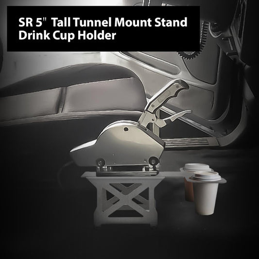 G-PLUS 5" Tall Tunnel Mount Stand Drink Cup Holder Compatible with B&M Ratchet Shifter Mega Shifter TCI