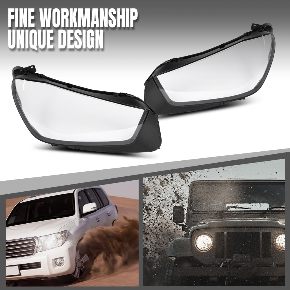 G-PLUS Headlight Lens Cover Compatible with Benz GLE W167 2020-2023 Left & Right Front Headlamp Lens Cover Clear