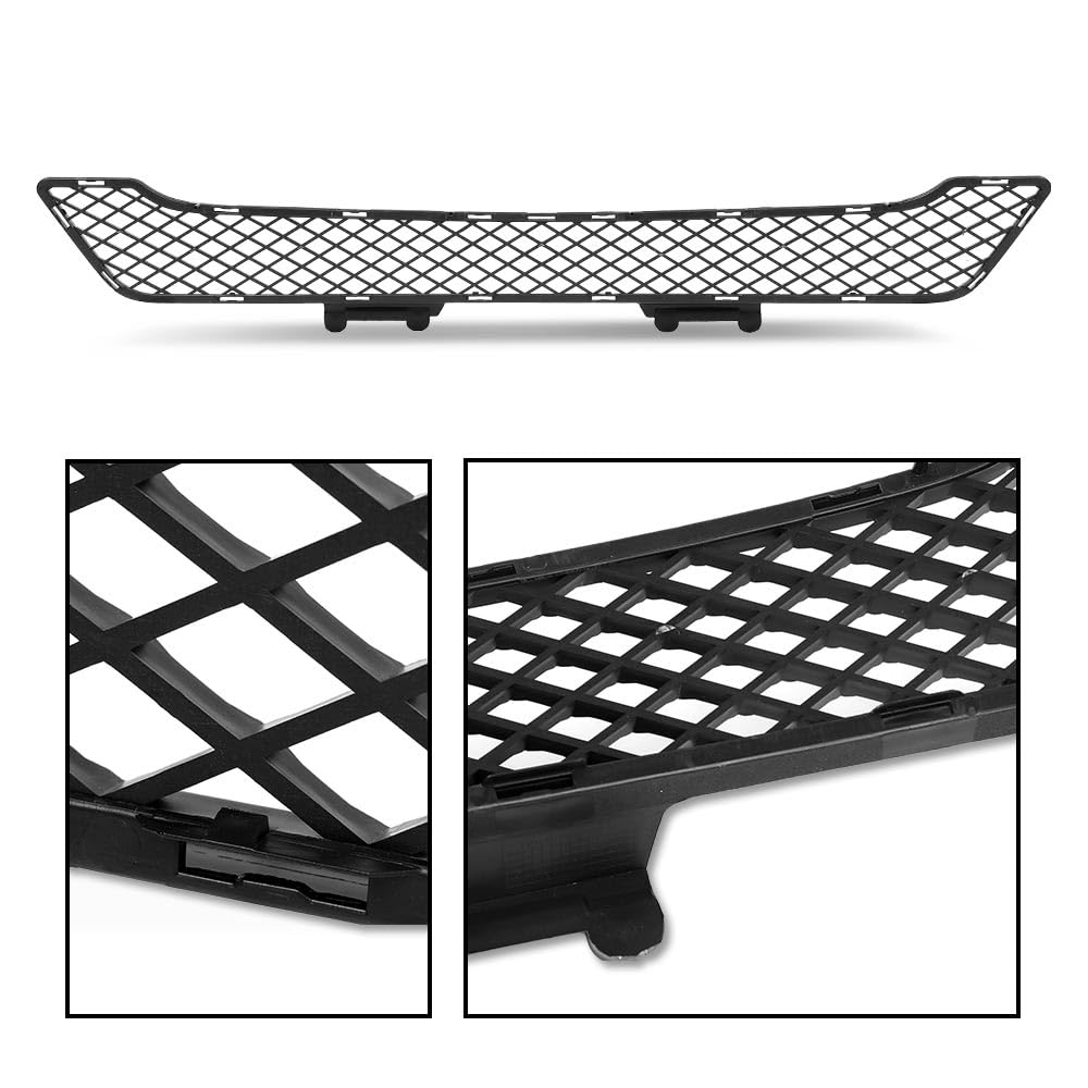 G-PLUS Center Bumper Grille Assembly, Compatible with Benz ML350 ML550 ML63 2009-2011/ ML450 2010-2011/ ML320 2009, Textured Black