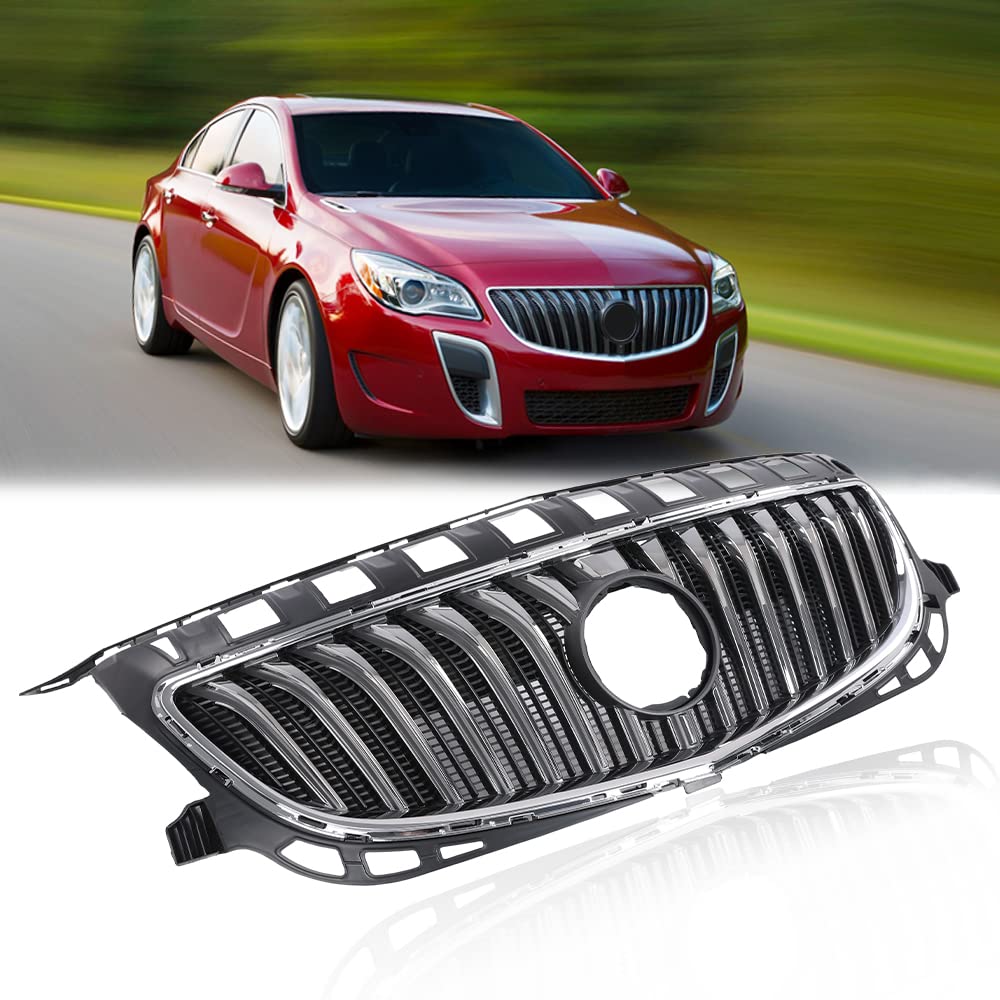 G-PLUS Front Upper Bumper Chrome Radiator Grille Compatible with Buick Regal 2014 2015 2016