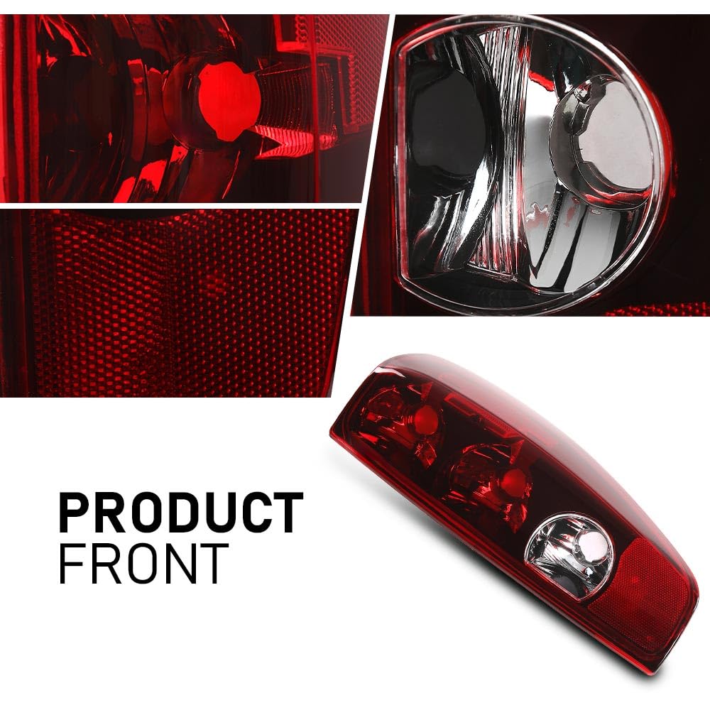 G-PLUS Tail Light Brake Lamp Right w/o Bulb Compatible with Chevy Colorado 2004-2012, Compatible with GMC Canyon 2004-2012 GM2801164, 19417443, 20825942 Luces Traseras Rear Brake Lamps Assembly