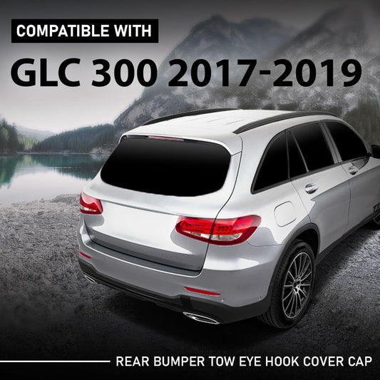 G-PLUS Rear Bumper Tow Eye Hook Cover Cap Compatible with Benz GLC 300 4Matic, Base 2.0L L4 2016-2019,Fit Benz GLC 43 for AMG 4Matic 3.0L V6 2017-2019 A2538850700