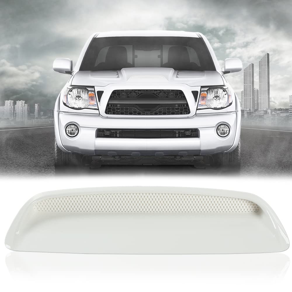 G-PLUS Hood Scoop Kit, Compatible with Toyota Tacoma 2005 2006 2007 2008 2009 2010 2011 Hood Bulge Kit Color Code 040 Super White 7618135050A1