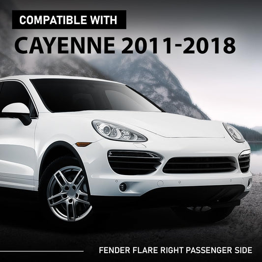 G-PLUS Front Right Fender Flare Wheel Arch Molding Trim, Compatible with Porsche Cayenne 2011-2018, Passenger Side, 958559828209B9, 958-559-728-20-9B9