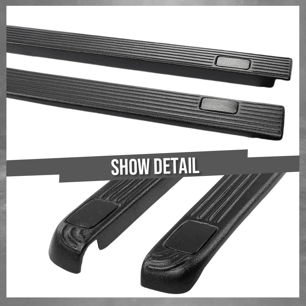 G-PLUS Side Rail Top Molding Covers LH RH Compatible with Ford F250 F350 F450 F550 Super Duty 2002-2016 Fit Models with 8 FT Truck Bed 2C3Z99291A40AAA 2C3Z99291A41AAA Black