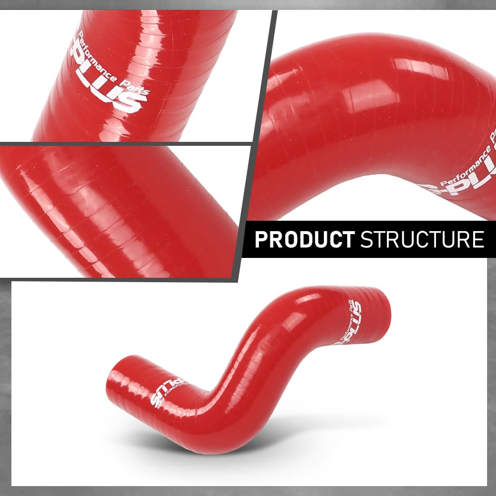 G-PLUS Silicone Heater Hose Kit Compatible with Toyota 4Runner 3.4L 1996-2002 W/Rear Heater Red