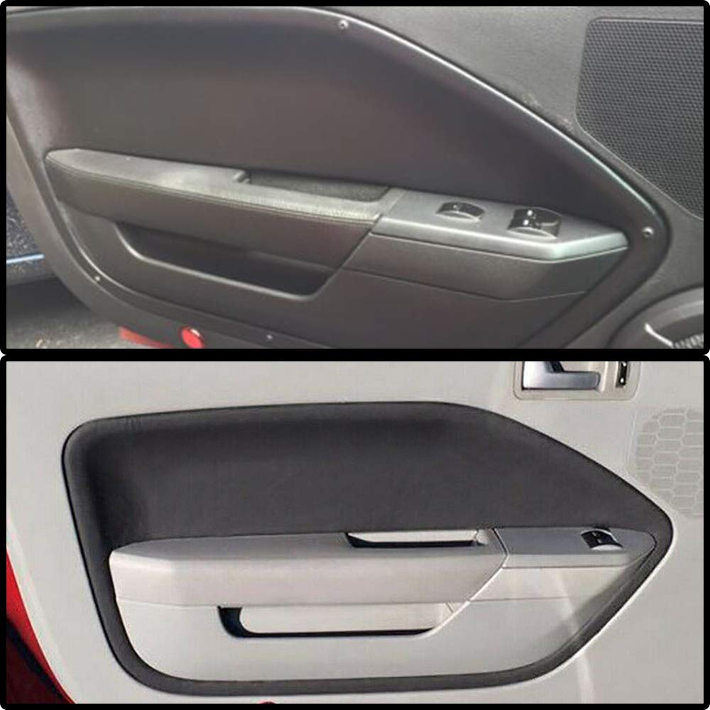 G-PLUS Front Door Panel Insert Cards Replacement Compatible with Ford Mustang 2005-2009 Door Panel Insert Front Driver & Passenger Side Black