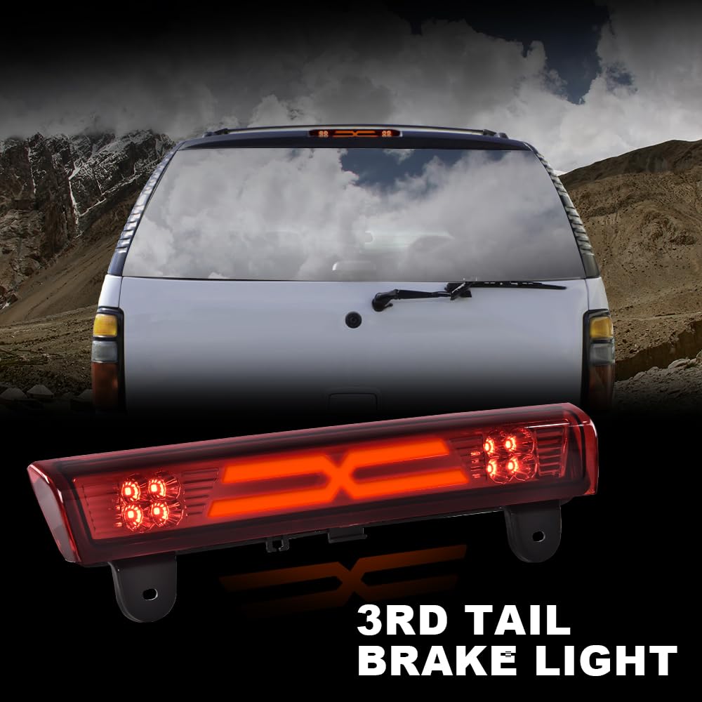 G-PLUS LED 3rd Third Brake Light Compatible with Chevy Suburban/GMC Yukon XL 1500 2500 2000-2006, Fit Chevy Tahoe/GMC Yukon 2000-2006, High Mount Cargo Lamp Type X, Red Lens, 15170955