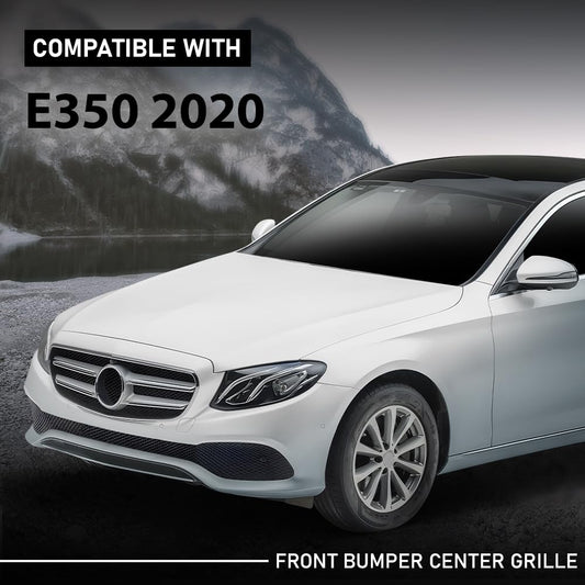 G-PLUS Bumper Grille Front Center Fit Benz E300 E350 E400 E450 (submodel: 4Matic, Base) 2017-2020 For Models With Luxury Package, Center, Sedan 2138850622