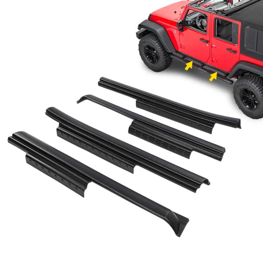 G-PLUS Trail Armor Rocker Panel Guard Slider Rocker Guards Compatible with Jeep Wrangler JK 4-door 2007-2017 14012