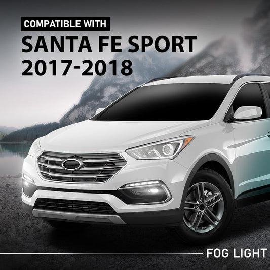 G-PLUS Front LED Fog Lights Left Right Side Pair Compatible with Hyundai Santa Fe Sport 2017-2018 922014Z510, 922024Z510