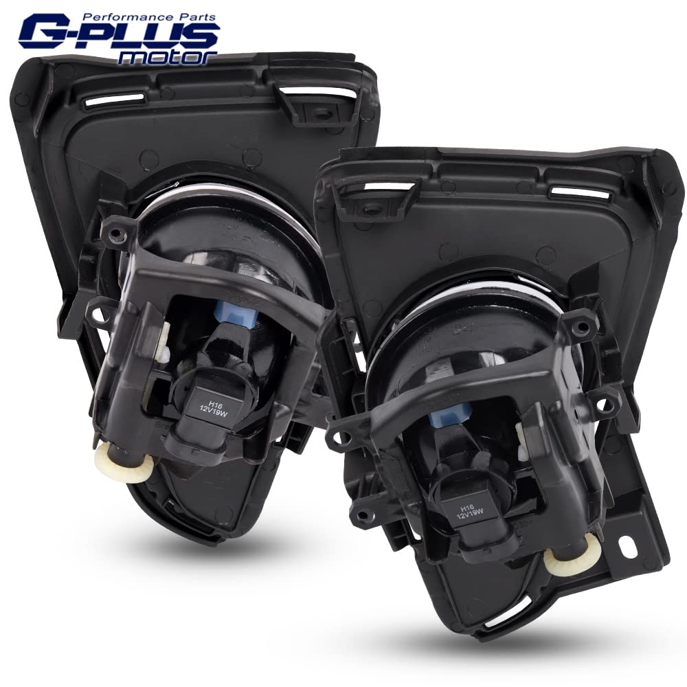 G-PLUS Bumper Fog Lights Compatible with 2016 2017 Toyota RAV4 Clear Driving Fog Lamps A pair W/Bulbs + Switch Wiring Kit neblineros para autos delantero, faros antiniebla