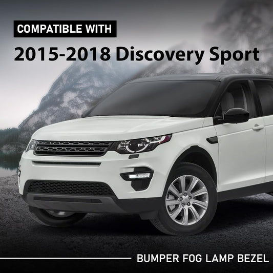 G-PLUS Front Bumper Fog Light Lamp Bezel Left +Right Compatible with Land Rover Discovery Sport 2015-2018