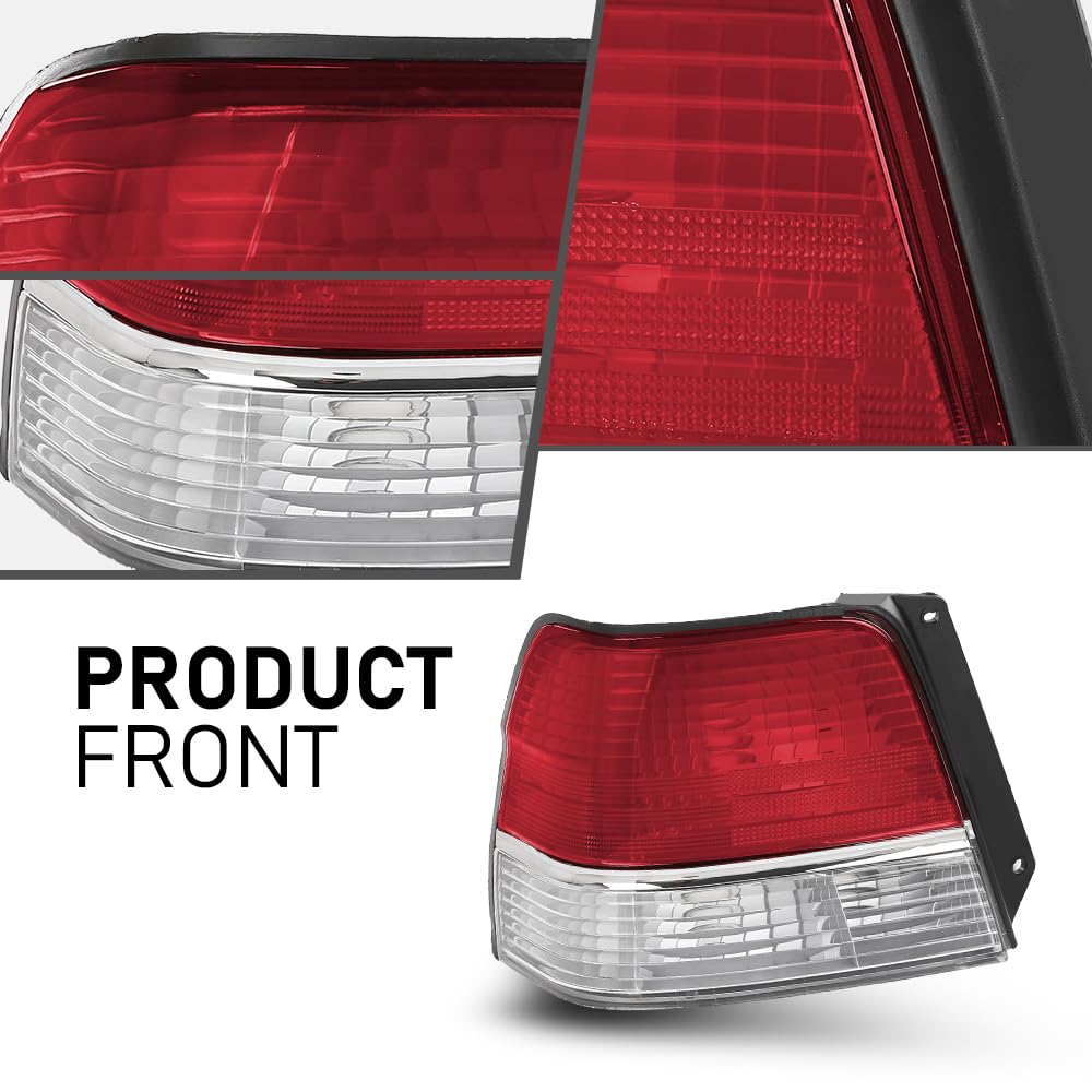 G-PLUS PairTail Light Assembly Rear Brake Lamp, Compatible with Toyota Tercel 1995-1999, Red Lens LH & RH 2PCS, 8156116530, 8156016630 Luces Traseras