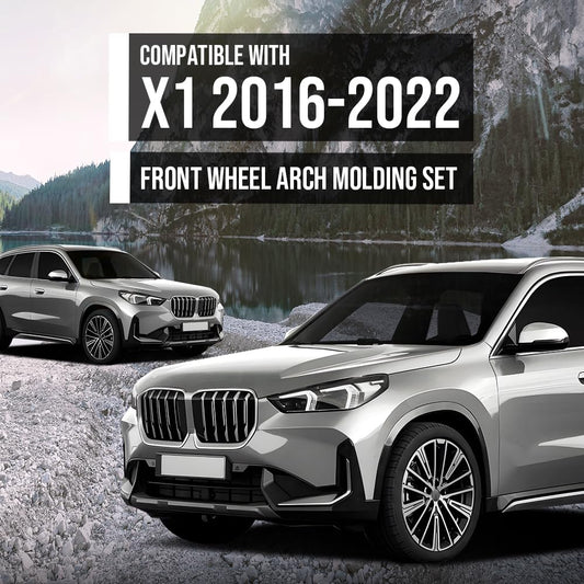 G-PLUS Wheel Arch Molding Set Front Left & Right Side Compatible with BMW X1 sDrive28i 2017-2022, Fit BMW X1 xDrive28i 2016-2022 51777332337, 51777332338 Black