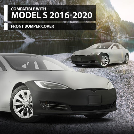 G-PLUS Front Bumper Cover Compatible with Tesla Model S 2016-2020 Black