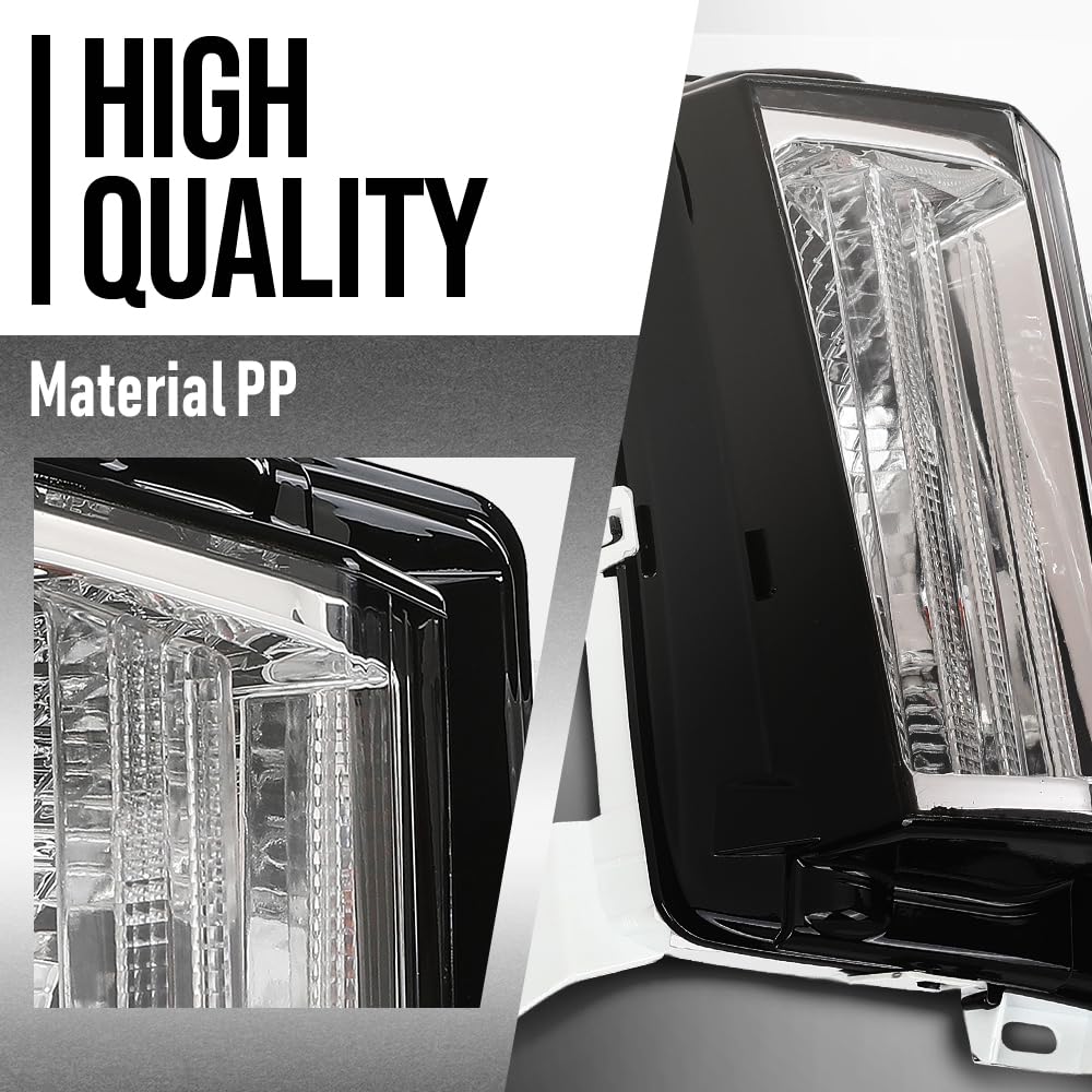 G-PLUS Front Turn Signal Light Lamp Passenger Right Side Compatible with Cadillac XT5 (submodel: Base, Luxury, Platinum, Premium Luxury) 2017 2018 2019 84496126, GM2531136 White