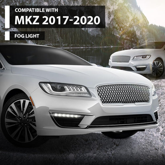 G-PLUS LED Fog Light Driver Daytime Parking Lamp RH Passenger Side Compatible with Lincoln MKZ 2017-2020 FO2521195, HP5Z13200A Black