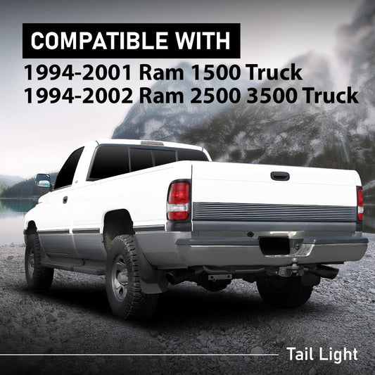 G-PLUS Tail Lights Assembly Compatible with Dodge Ram 1500 Truck 1994-2001/Fit Dodge Ram 2500 3500 1994-2002,Rear Lamps w/o Blubs,Driver & Passenger Luces Traseras Tail Brake Lamps