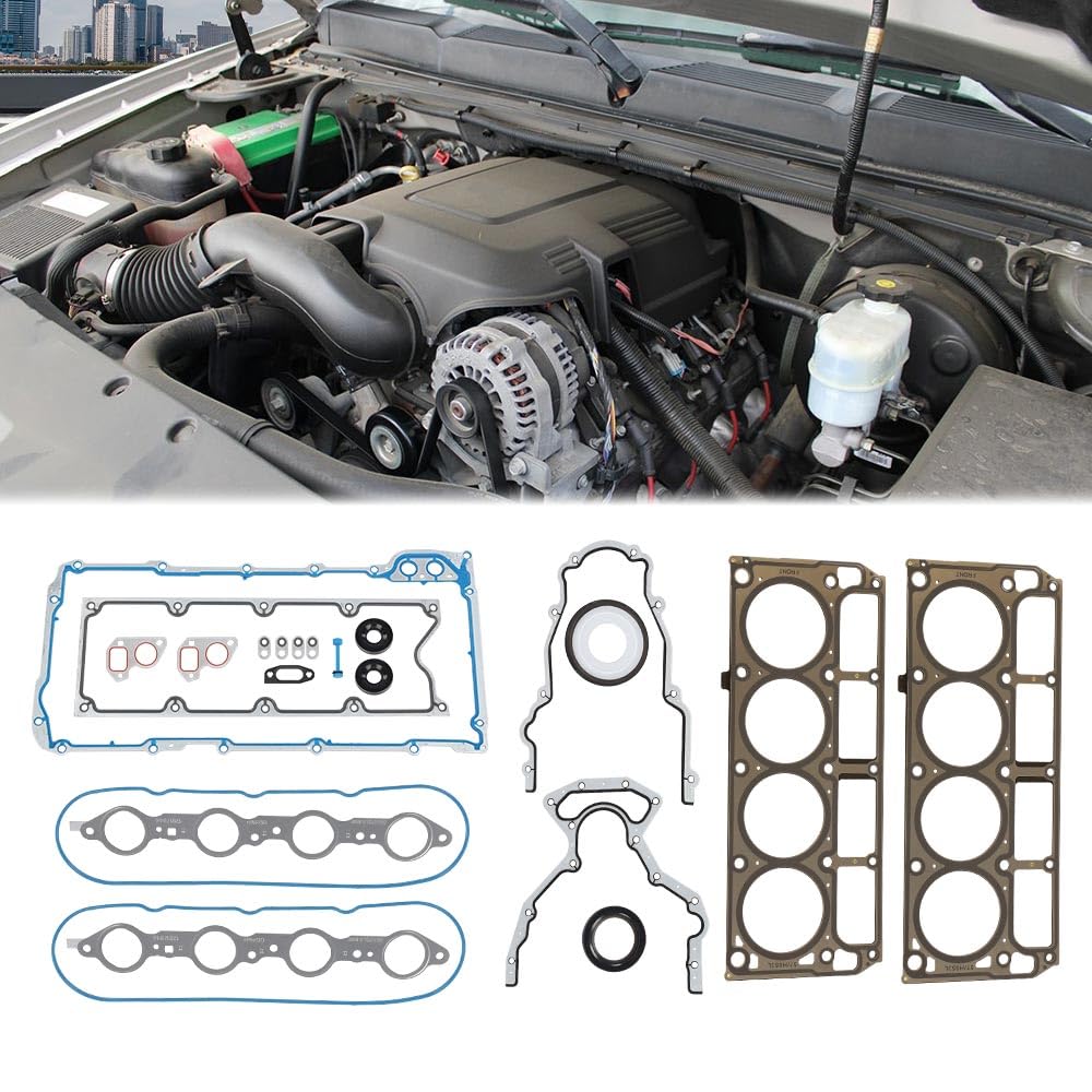 G-PLUS GEN 3 LS Gasket Set Kit & Head Gaskets Compatible with GM Chevy LS1 LS6 LQ4 LQ9 4.8L 5.3L 5.7L 12558178, BTR73450, 12617944, 12612350