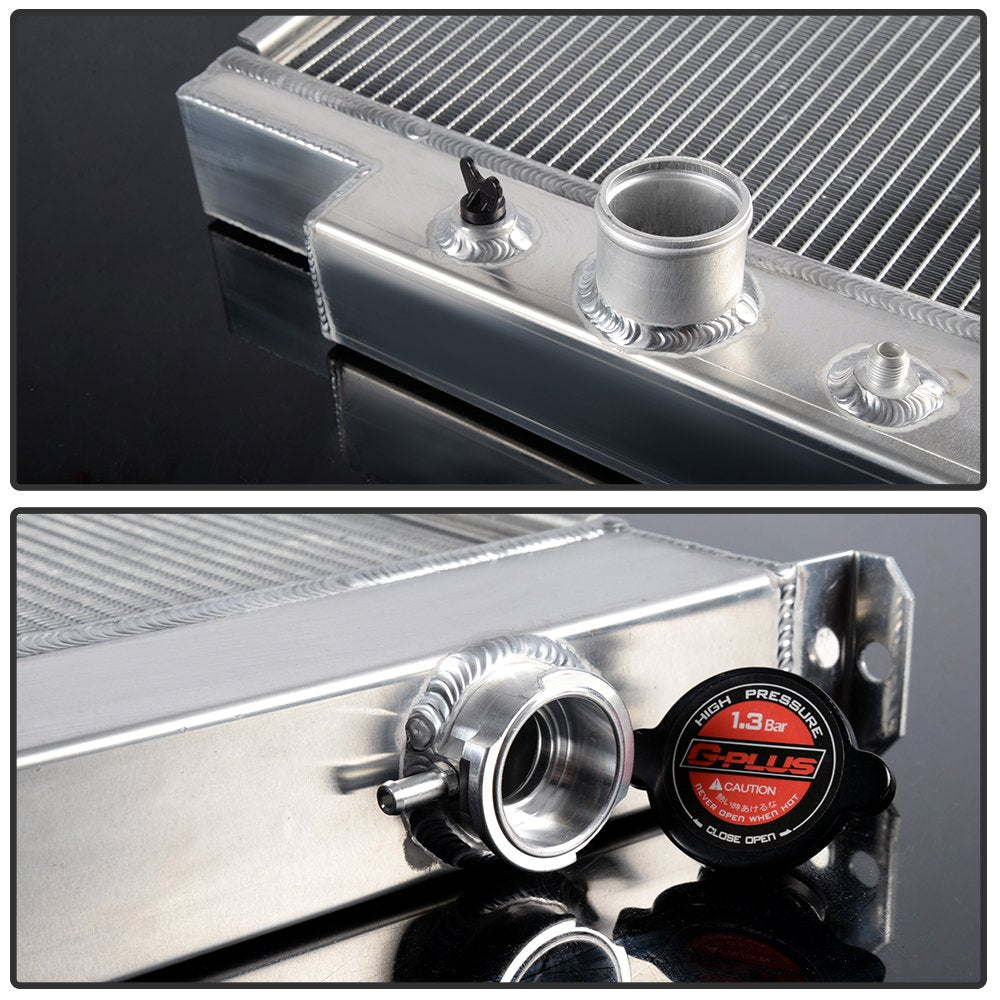 2 Row Aluminum Radiator Racing Coolant radiator Stop Leak Compatible For FORD F350 F250 SUPER DUTY DIESEL V8 1983-1994 1984 1985 1986 1991 1992