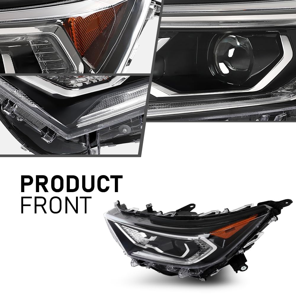 G-PLUS LED Headlights Assembly Front Headlamp Left Compatible with Toyota RAV4 XLE Hybrid XSE/Limited 2019-2022 81150-0R162 Bumper Headlamps,faros delanteros