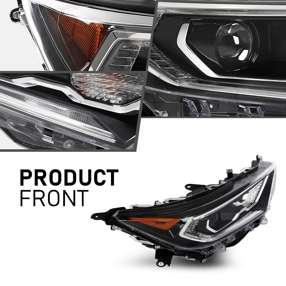 G-PLUS LED Headlights Assembly Front Headlamp Right Compatible with Toyota RAV4 XLE Hybrid XSE/Limited 2019-2022 81110-0R162 Bumper Headlamps,faros delanteros
