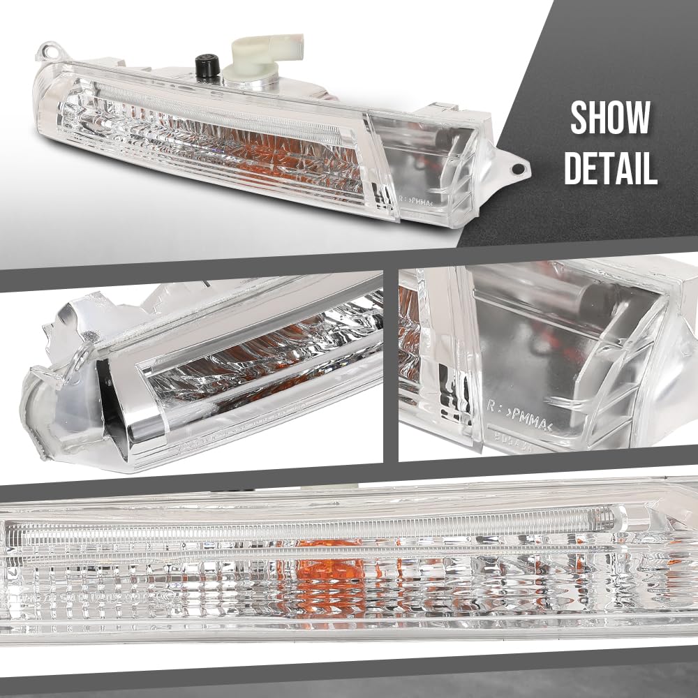 G-PLUS Front Bumper Right Side Turn Signal Compatible with Porsche Cayenne 2008 2009 2010 95563118602 White